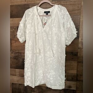 Karen Kane Embroidered Tasseled Shift Dress